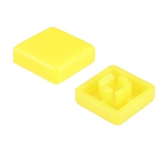 Nắp Nút Nhấn 12x12mm A14 B3F Vuông Màu Vàng