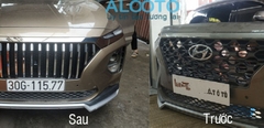 MẶT CALANG MẪU KẺ SỌC MẠ CROM THEO XE SANTAFE 2018-2019-2020-2021