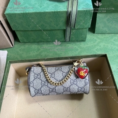GUCCI COIN PURSE WITH DOUBLE G STRAWBERRY 726253 - LIKE AUTH 99%