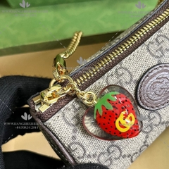 GUCCI COIN PURSE WITH DOUBLE G STRAWBERRY 726253 - LIKE AUTH 99%