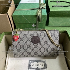 GUCCI WRIST WALLET WITH DOUBLE G STRAWBERRY 726250 - LIKE AUTH 99%
