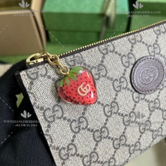 GUCCI WRIST WALLET WITH DOUBLE G STRAWBERRY 726250 - LIKE AUTH 99%