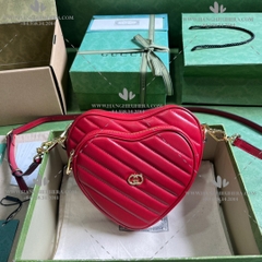 GUCCI INTERLOCKING G MINI HEART SHOULDER BAG 751628 - LIKE AUTH 99%