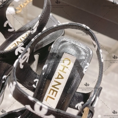 CHANEL 22S PRINTED LOGO SANDALS - LIKE AUTH 99%