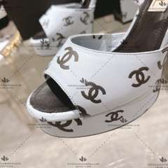 CHANEL 22S PRINTED LOGO SANDALS - LIKE AUTH 99%