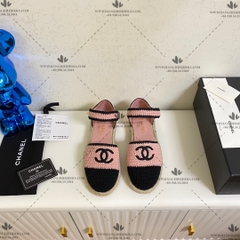 CHANEL 2022 INTERLOCKING CC LOGO ESPADRILLES G38736 - LIKE AUTH 99%