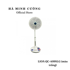 Quạt Đứng LiOA QC-409S (có ổ cắm, có remote, có hẹn giờ) - (Màu Trắng, Màu Ghi Sáng)