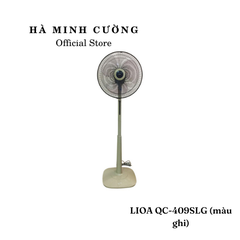 Quạt Đứng LiOA QC-409S (có ổ cắm, có remote, có hẹn giờ) - (Màu Trắng, Màu Ghi Sáng)