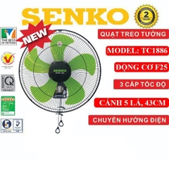 Quạt Treo Tường SENKO TC1886 (Đen Cam, Đen Két )