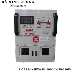 Ổn Áp LiOA 1 Pha 5KVA SH-5000II NEW 2020 (150-250v) - Đồng hồ điện tử