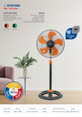 Quạt Đứng Senko DCN1806 - Đen Cam