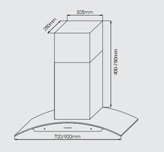 MÁY HÚT MÙI TOA KÍNH FANDI: FD-5590