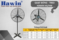 Quạt đứng công nghiệp HAWIN - HS 650