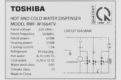 Cây nước nóng lạnh Toshiba RWF-W1664TV(W1) / RWF-W1664TV(K1)