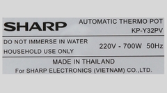 Bình Thủy Điện Sharp KP-Y32PV-CU 3 Lít