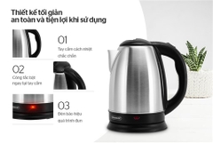 Ấm Siêu Tốc Inox 1.8L Sunhouse SHD1182