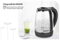 Ấm Siêu Tốc Thủy Tinh Sunhouse SHD1215B