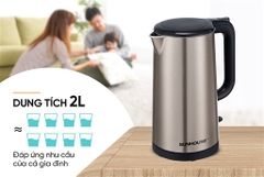 Ấm Siêu Tốc Inox 2 Lớp 2L Sunhouse SHD1396
