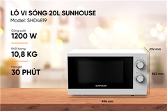 Lò Vi Sóng 20L Sunhouse SHD4819