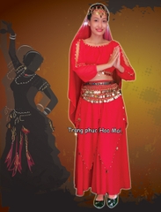 Cho thuê trang phục múa bụng Ấn Độ Belly Dance dài tay đẹp, chất lượng