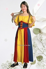 Cho thuê trang phục Châu Âu nữ cổ đại xưa vàng đẹp, chất lượng