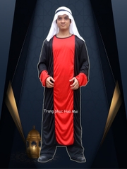 Cho thuê trang phục Hồi Giáo nam đỏ đen đẹp, chất lượng