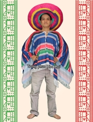 Cho thuê trang phục Mexico xanh dương đẹp, chất lượng