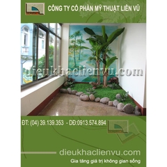 Tiểu cảnh vườn khô trong phòng khách