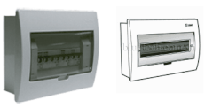 Vỏ tủ điện Sino âm tường  chứa 4-8 module