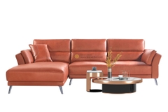 Ghế Sofa Góc chất liệu da bò Ý nhập khẩu Divano L-808 màu Camel