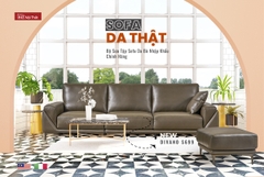 Sofa Văng chất liệu da bò Ý nhập khẩu Divano S-699 màu Grey