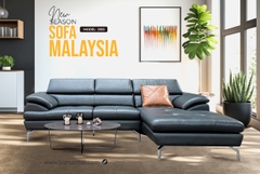 Ghế Sofa văng da thật nhập khẩu Malaysia L2138 màu đen