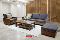 Bộ Sofa Gỗ Óc Chó Biznoithat Walnut-3014