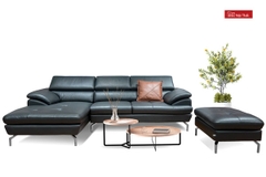 Ghế Sofa văng da thật nhập khẩu Malaysia L2138 màu đen