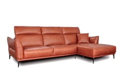 Ghế Sofa Góc chất liệu da bò Ý nhập khẩu Divano L-689 màu Camel