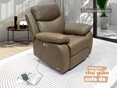 Ghế Sofa đơn da thật thông minh chỉnh điện nhập khẩu Malaysia Recliner M1120