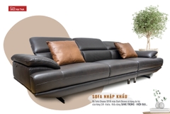 Bộ Sofa chất liệu da bò Italia Divano S918