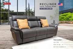 Bộ Sofa thông minh chỉnh điện da thật nhập khẩu Malaysia Recliner M-1108A