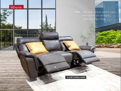 Bộ Sofa thông minh chỉnh điện da thật nhập khẩu Malaysia Recliner M-1108A