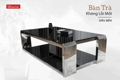 Bàn Trà Mặt Kính Vuông chân inox CT1724-1