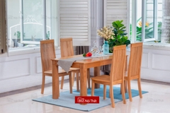 Bộ bàn ăn 4 ghế gỗ sồi Mỹ xuất Nhật Biznoithat TF-02