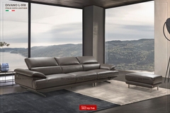 Bộ Sofa chất liệu da bò Italia Divano S918