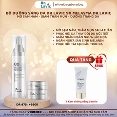 Bộ đôi sản phẩm tái sinh phục hồi da nám - giảm thâm mụn - tàn nhang - 9X MELASMA DR.LAVIC - DR975