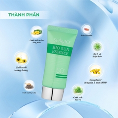 Tinh chất chống nắng, chống ánh sáng xanh dưỡng trắng da căng bóng, ngừa thâm mụn sạm nám SPF50++++ Sennio Bio Sun Essence SNO 825