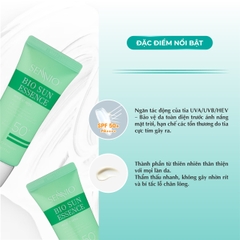 Tinh chất chống nắng, chống ánh sáng xanh dưỡng trắng da căng bóng, ngừa thâm mụn sạm nám SPF50++++ Sennio Bio Sun Essence SNO 825