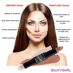 Thỏi Tạo Khối Và Highlight Đa Năng Silkygirl Photo Sharp Contour & Highlight 8g