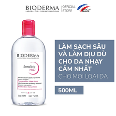 (Hàng công ty) Nước Tẩy Trang Công Nghệ Micella Bioderma Sensibio H2O & Sébium H2O 500ml
