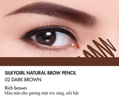 Chì Kẻ Mày Cho Đường Nét Tự Nhiên, Lâu Trôi Silkygirl Natural Brow Pencil 1.14g