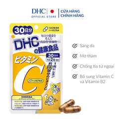 Viên Uống Trắng Da Bổ Sung Vitamin C DHC Vitamin C Hard Capsule Gói 60 Viên 30 Ngày