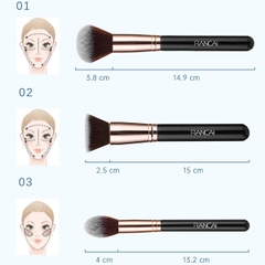 Bộ Cọ Trang Điểm 12 Cây Lông Siêu Mượt Tặng Túi Da Cao Cấp RANCAI